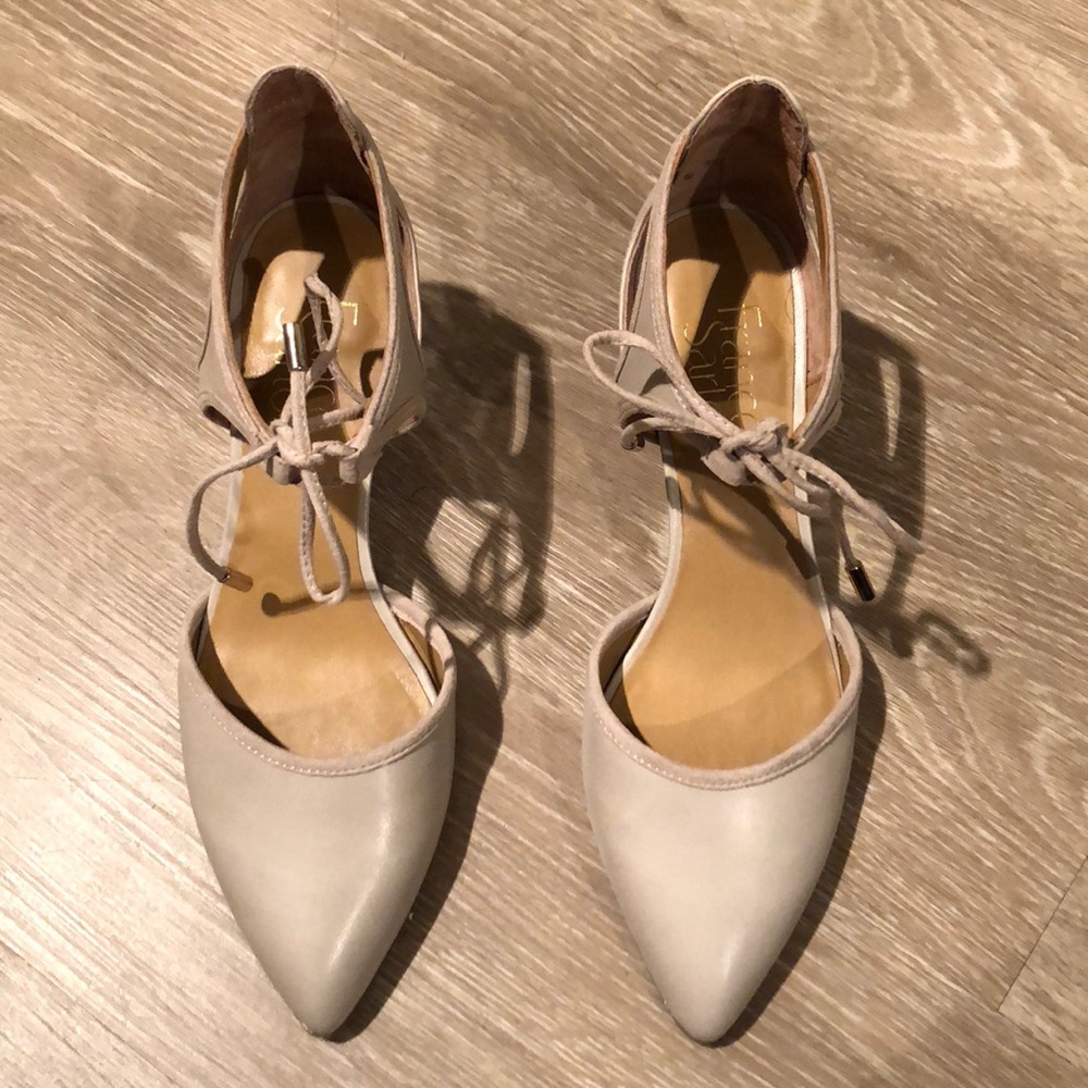Franco Sarto Tied Leather Heels